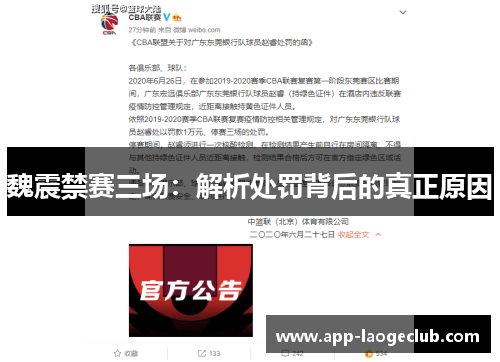 魏震禁赛三场：解析处罚背后的真正原因